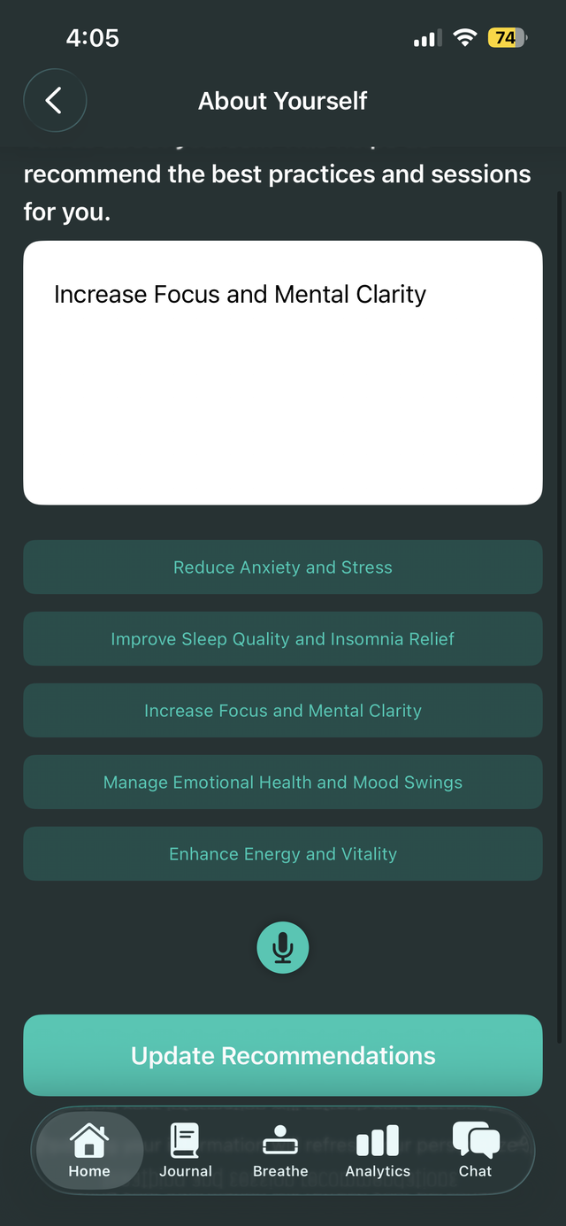 Share your wellness goals