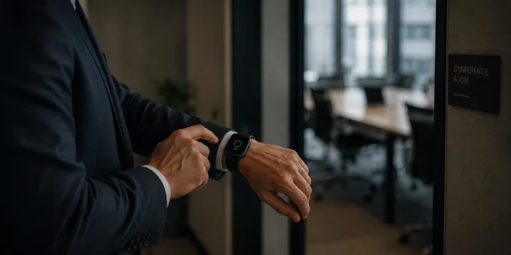 Employee wearing the watch