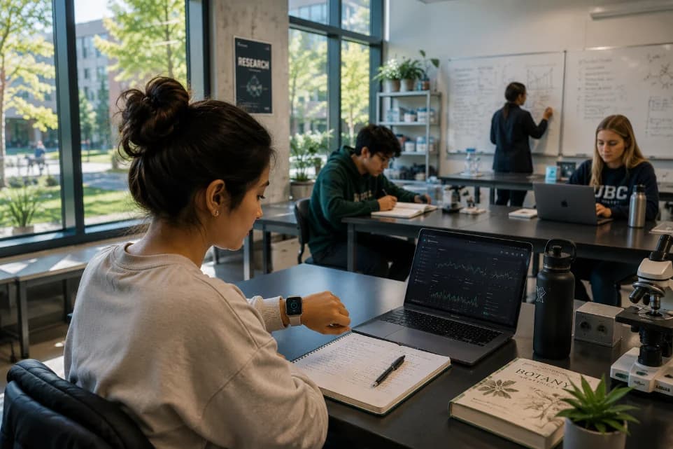 A lab or study setting